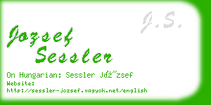 jozsef sessler business card